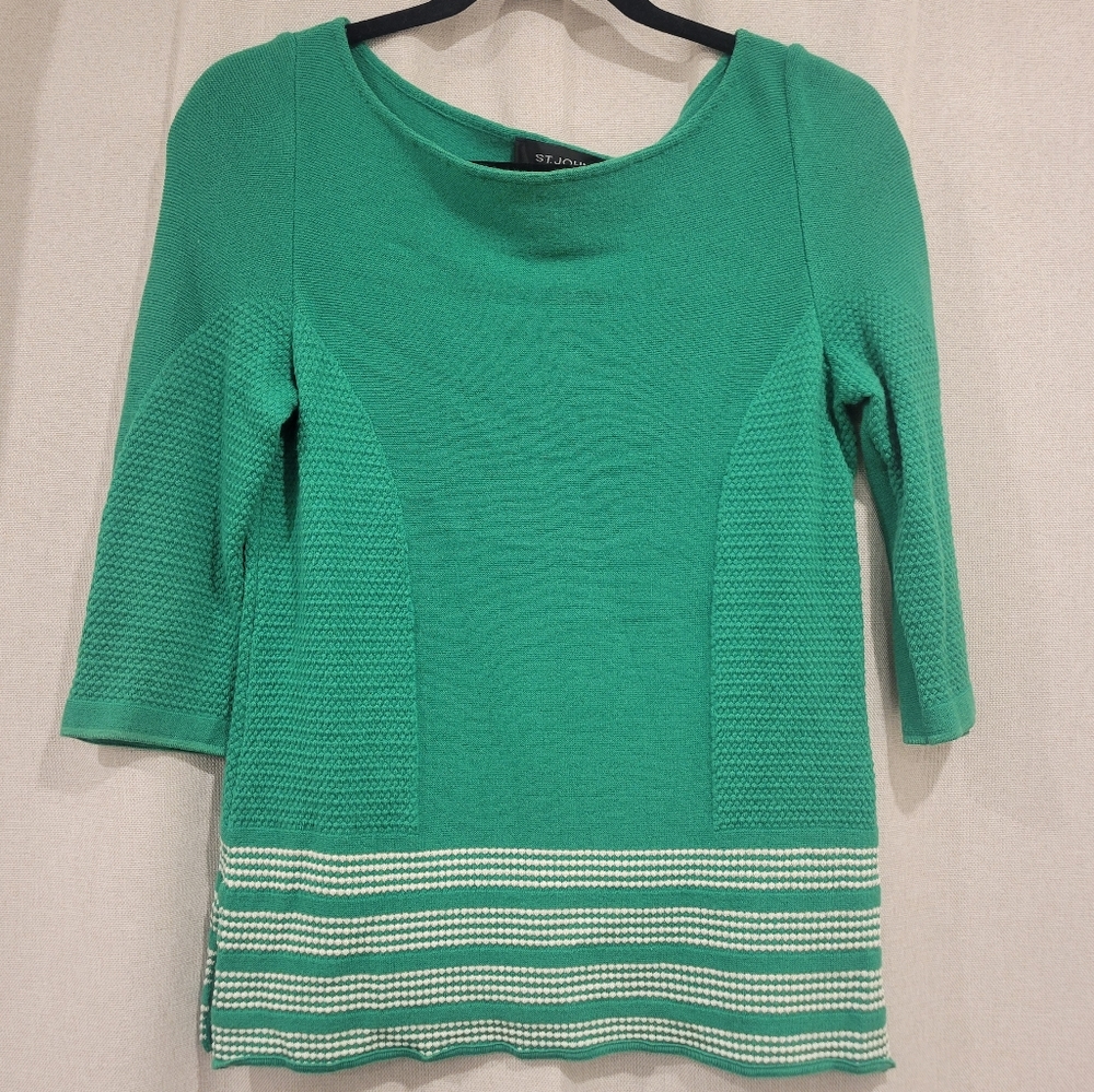 St John Wool Blend Knit Lightweight Sweater Size M